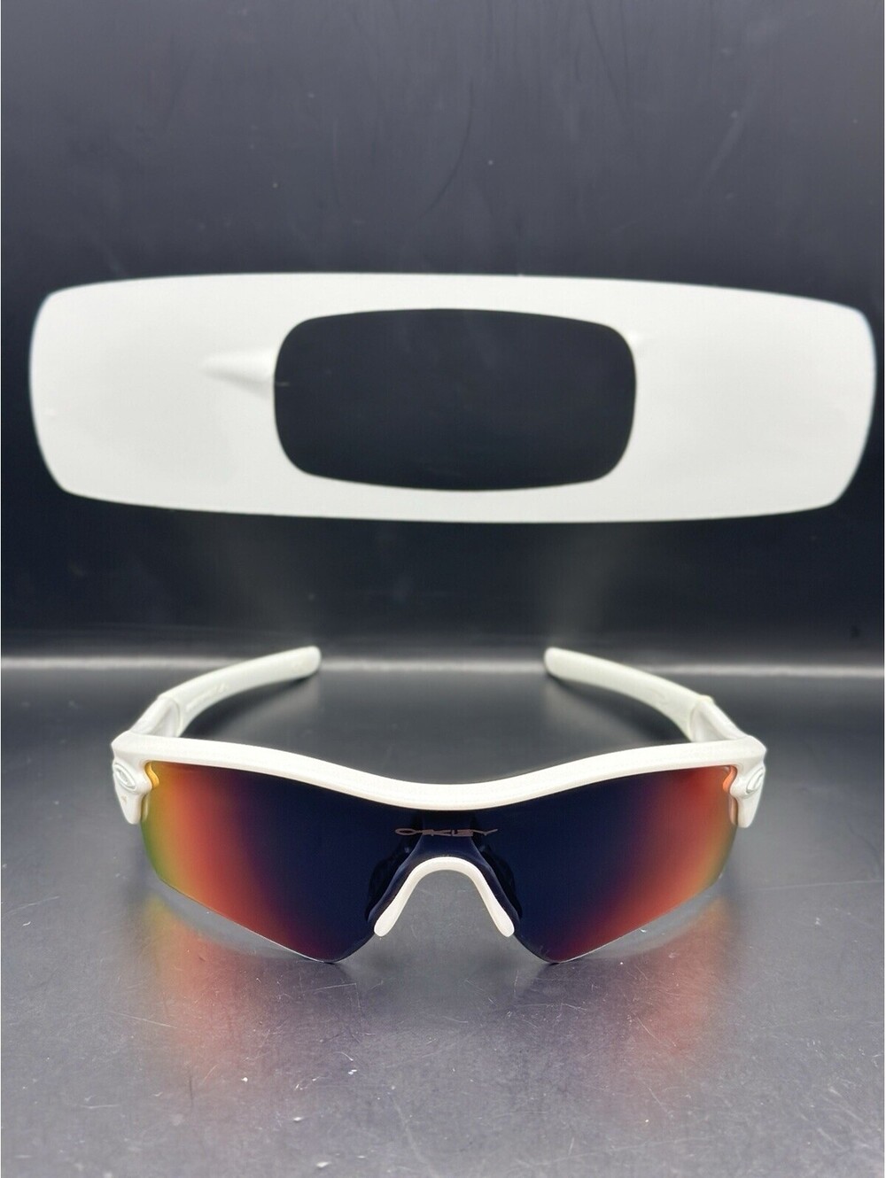Oakley Radar Metallic White Frame Path Red Iridium Lenses